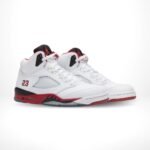 Air Jordan 5 Retro Fire Red Black Tongue - Image 2