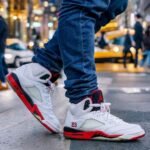 Air Jordan 5 Retro Fire Red Black Tongue - Image 7