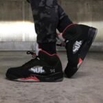 Air Jordan 5 Retro Supreme Black Red - Image 6