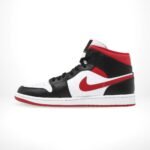 Air Jordan 1 Mid Gym Red Black White - Image 3