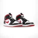 Air Jordan 1 Mid Gym Red Black White - Image 2