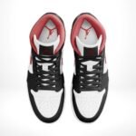 Air Jordan 1 Mid Gym Red Black White - Image 4