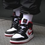 Air Jordan 1 Mid Gym Red Black White - Image 7