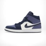 Air Jordan 1 Mid Obsidian Purple White - Image 3