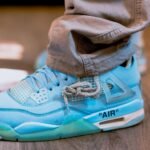 Air Jordan 4 X Off White Ice Blue - Image 5
