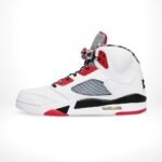 Air Jordan 5 Retro Quai 54 White University Red - Image 3