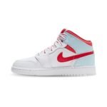 Air Jordan 1 Mid Topaz Mist White Mint Red - Image 3