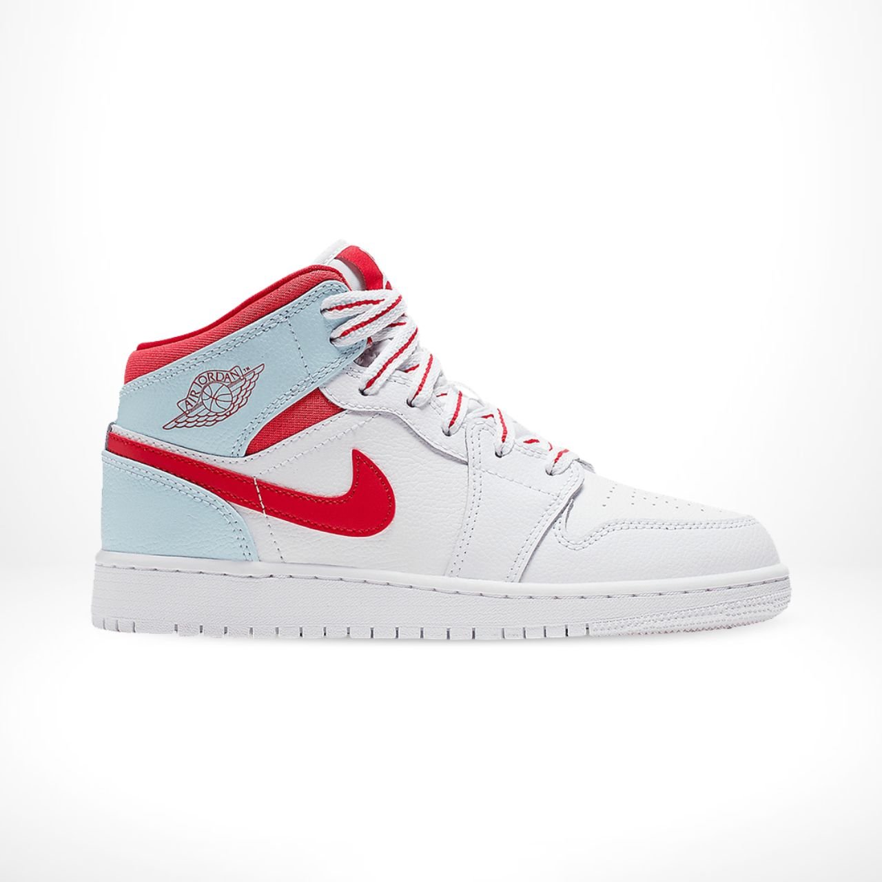 TKH-AJ-0392.jpg Air Jordan 1 Mid Topaz Mist White Mint Red - Image 1