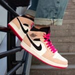 Air Jordan 1 Mid Crimson Tint Hyper Pink - Image 6