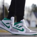 Air Jordan 1 Mid Grey Pine Green SE - Image 8