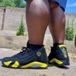 Air Jordan 14 Retro Thunder Black Tour Yellow - Image 7