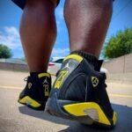 Air Jordan 14 Retro Thunder Black Tour Yellow - Image 8