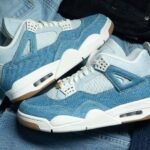 Air Jordan 4 Retro TEX Worn Blue Denim - Image 8