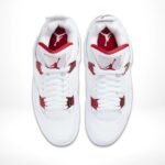 Air Jordan 4 Metallic Pack White Red - Image 4
