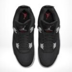 Air Jordan 4 Retro SE Black Canvas Light Steel - Image 4