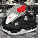 Air Jordan 4 Retro SE Black Canvas Light Steel - Image 10