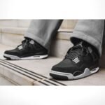 Air Jordan 4 Retro SE Black Canvas Light Steel - Image 8