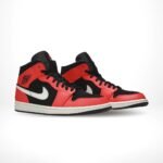 Air Jordan 1 Mid Infrared 23 Black Red - Image 2