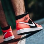 Air Jordan 1 Mid Infrared 23 Black Red - Image 7